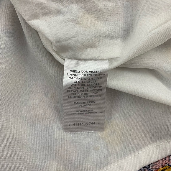 Dip Spaghetti Strap Floral Blouse Top Size 3X Plus NWT Blue Multi - Picture 7 of 7